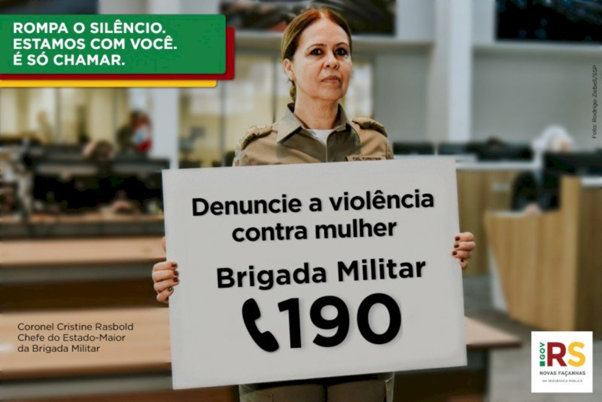 Coronel Cristine Rasbold, chefe do Estado-Maior da BM