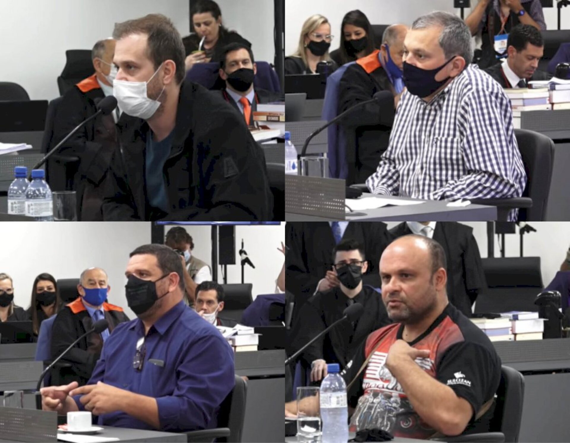Os réus, Elissandro Spohr, Mauro Hoffmann, Marcelo dos Santos e Luciano Bonilha.