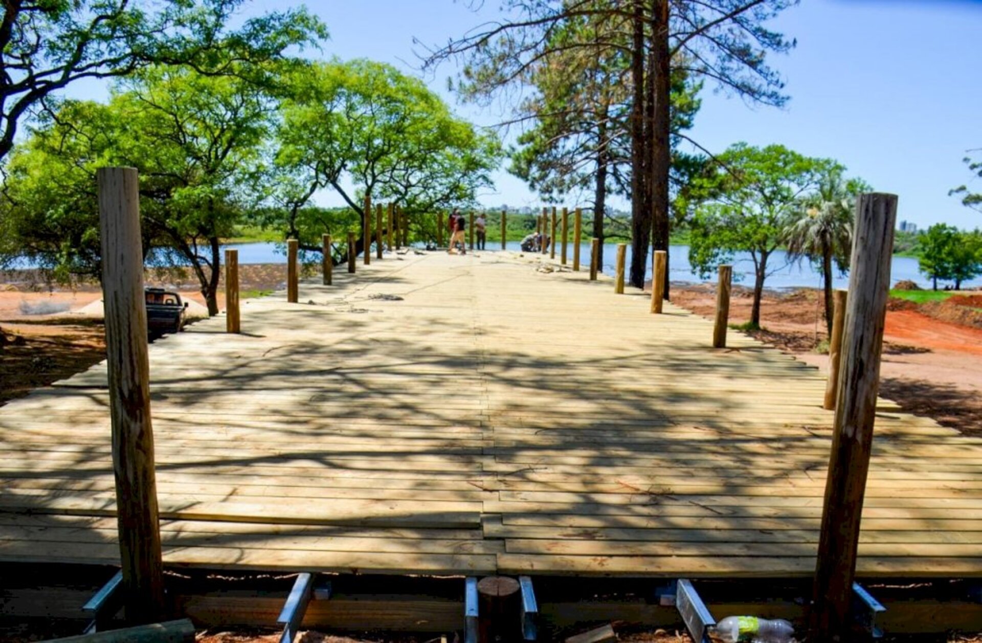 A obra traz melhorias para o Camping Laguna Mansa