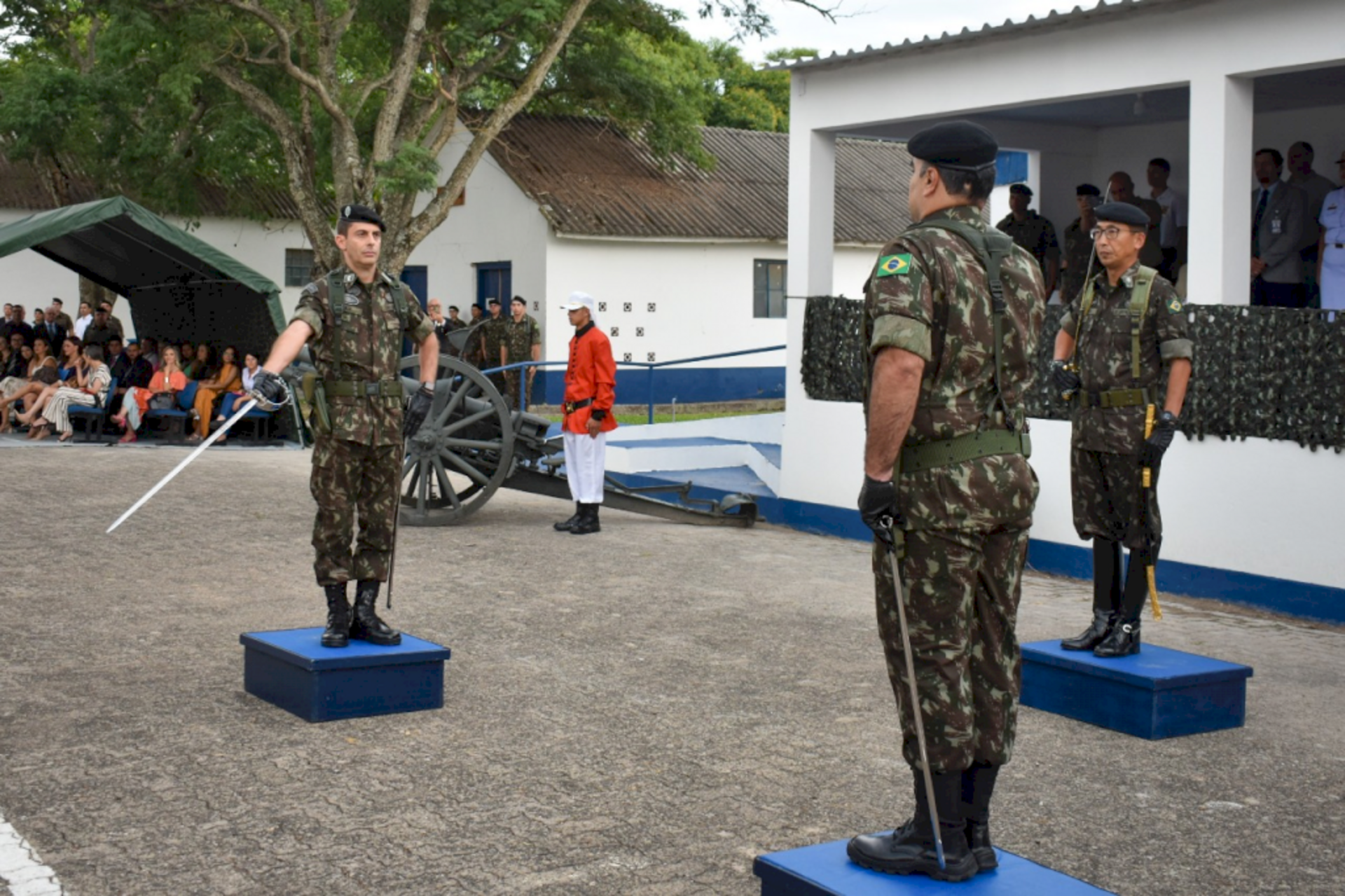 A solenidade foi presidida pelo Comandante da 2ª Brigada de Cavalaria Mecanizada.
