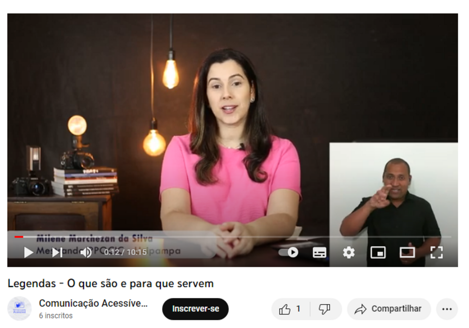 Canal no Youtube com os tutorias curtos do projeto.