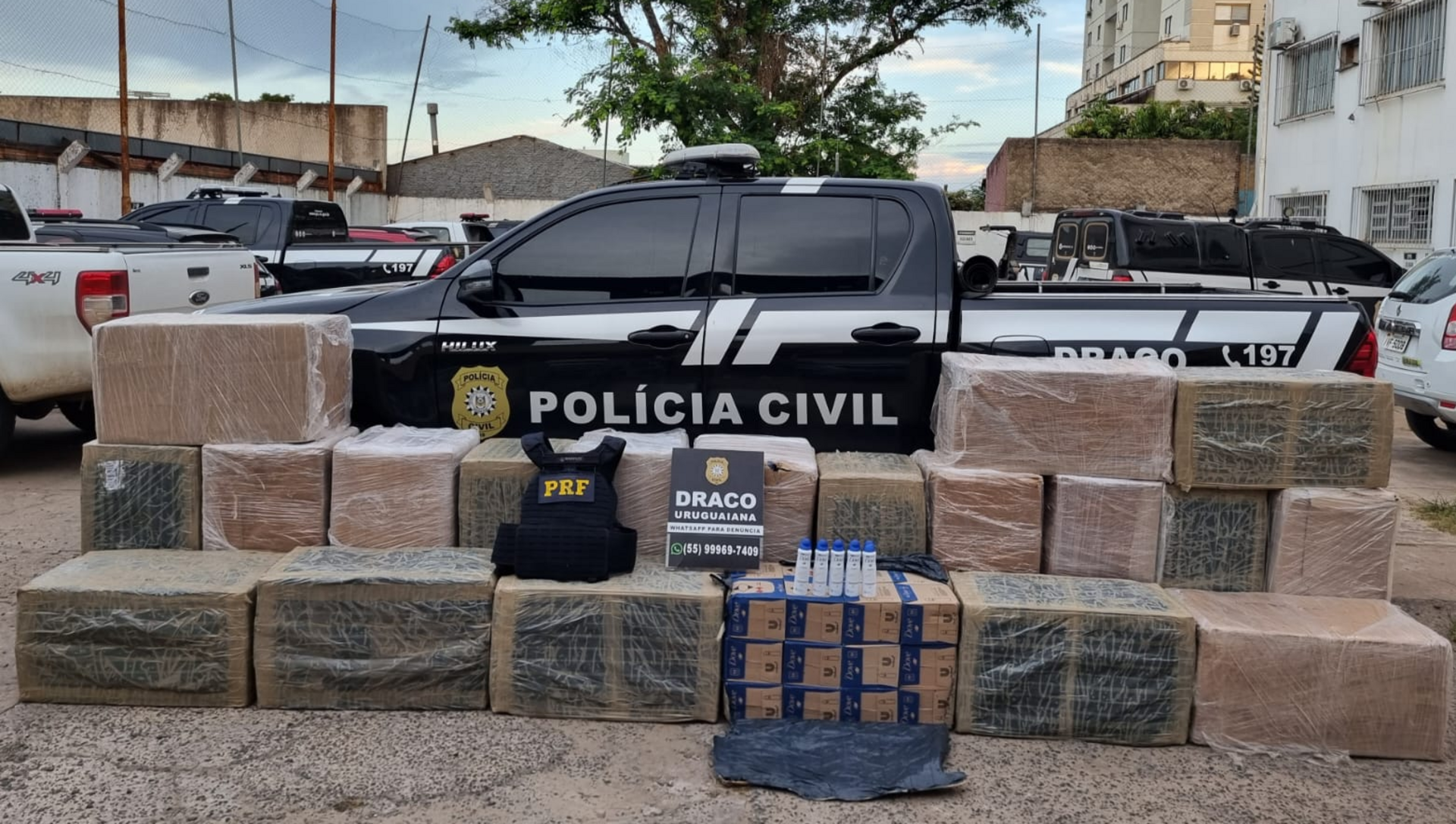 A carga de produtos foi avaliadaa em cerca de R$70 mil.