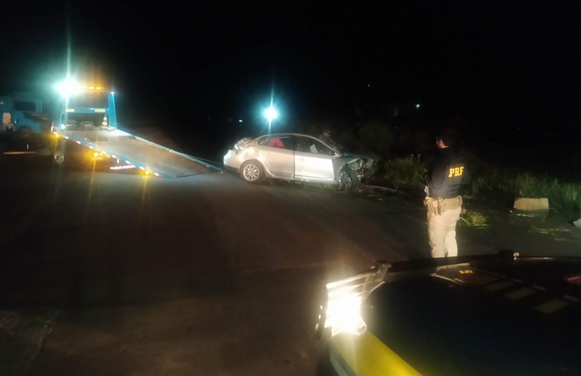 Veículo saiu da pista na BR-290, em Alegrete.