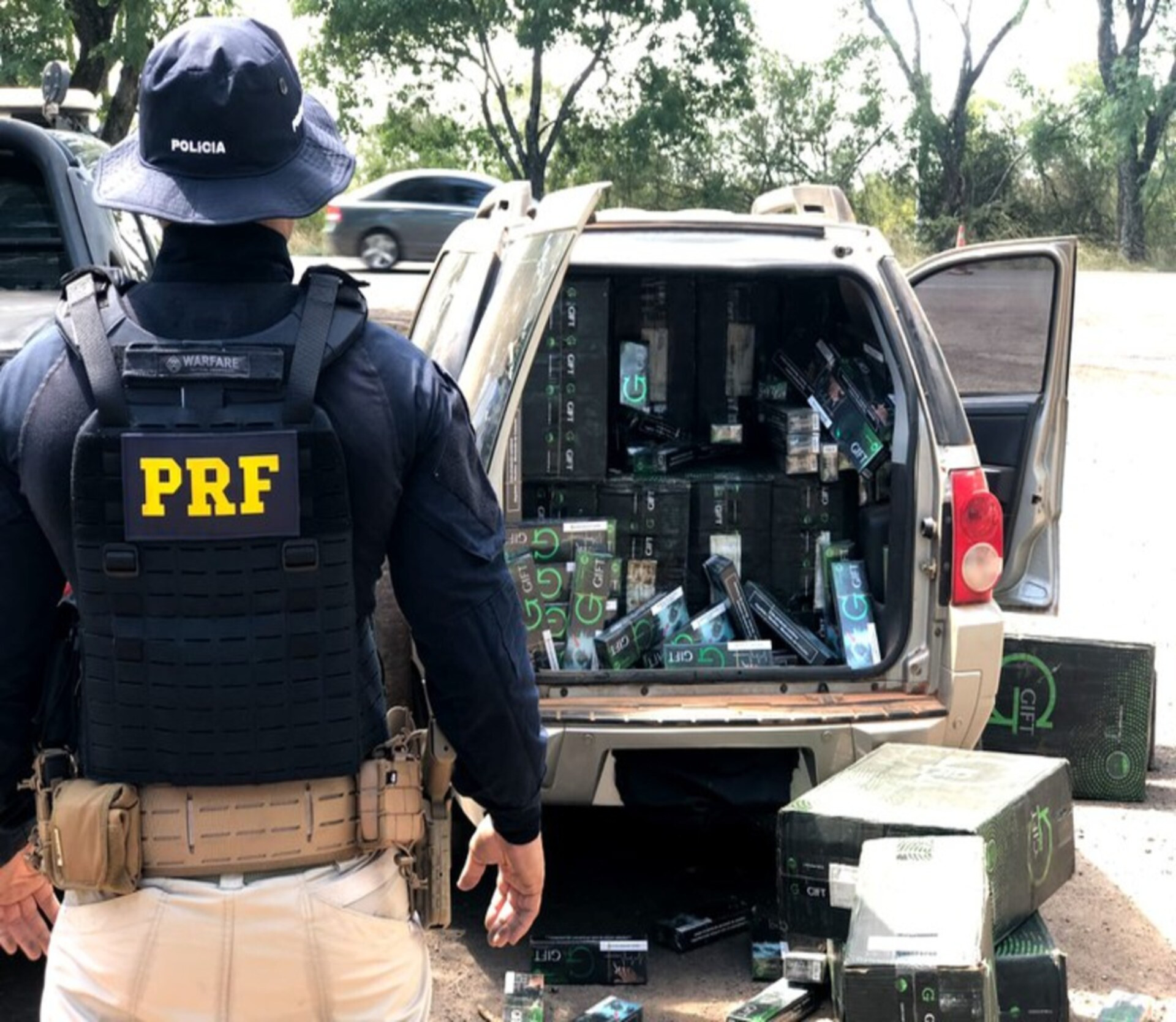 Cigarros foram apreendidos em ação da Polícia Rodoviária Federal