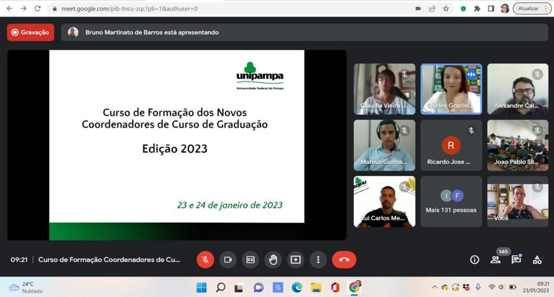O Curso promoveu a integração entre professores e Prograd.