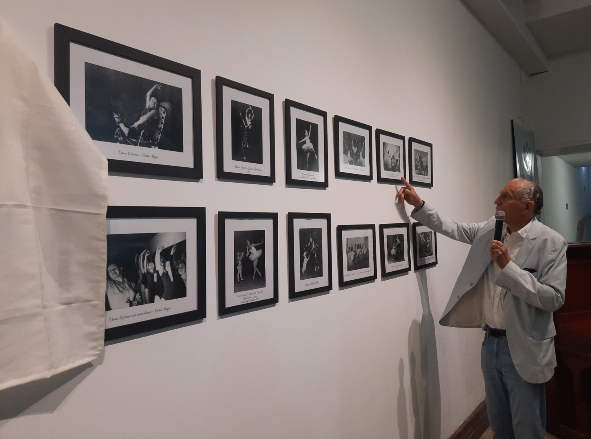 .O pediatra Raul Valls é o organizador da galeria e promotor da homenagem a bailarina russa.