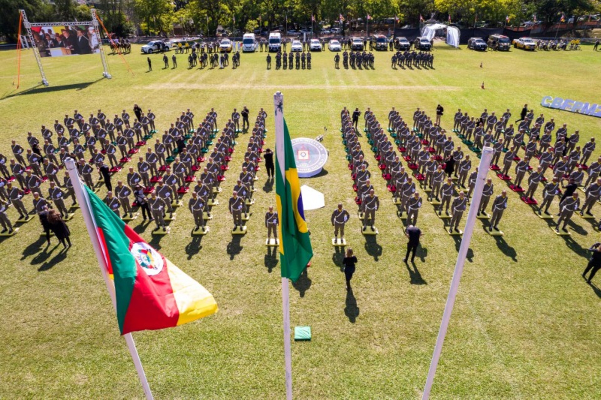 Solenidades ocorreram simultaneamente em quatro polos de ensino da Brigada Militar.