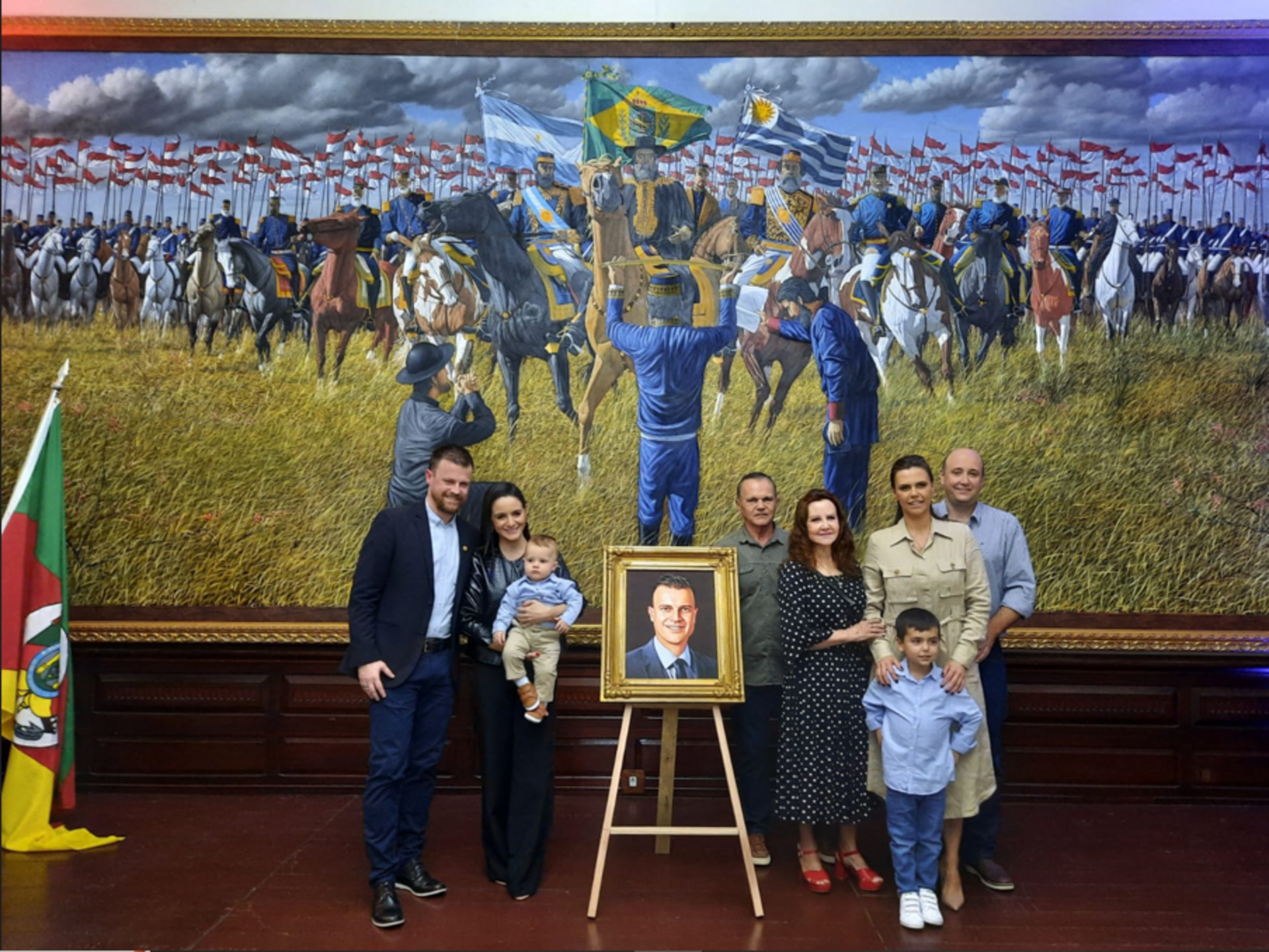 Prefeito esteve acompanhado da família.