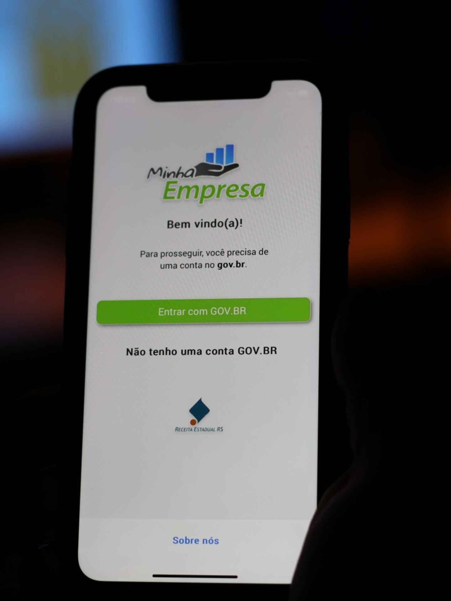 Interface do aplicativo, que é o primeiro desenvolvido no Brasil com a finalidade de servir de apoio ao setor econômico.