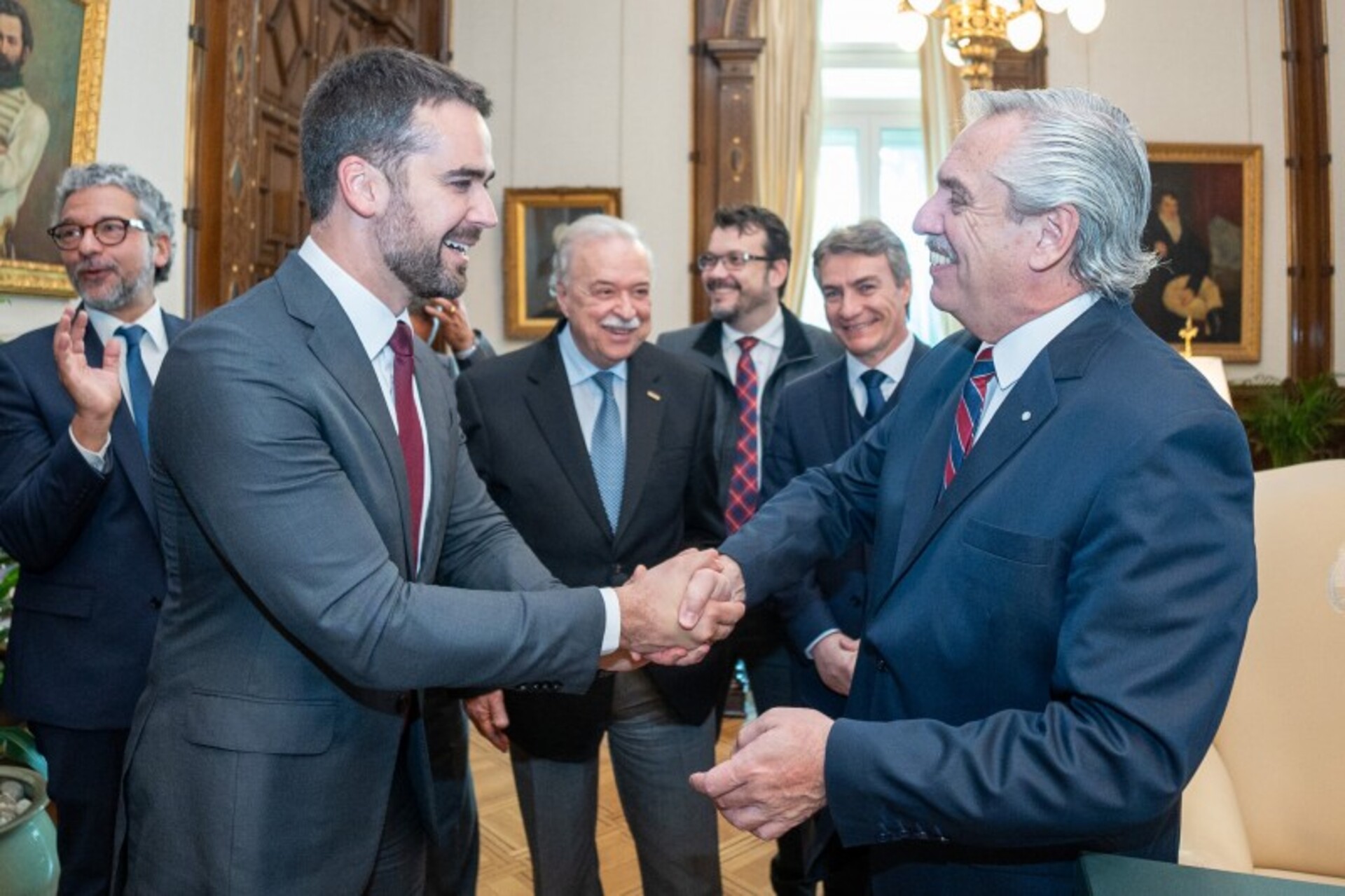 Governador e comitiva foram recepcionados pelo presidente Alberto Fernández na Casa Rosada, sede governo argentino.