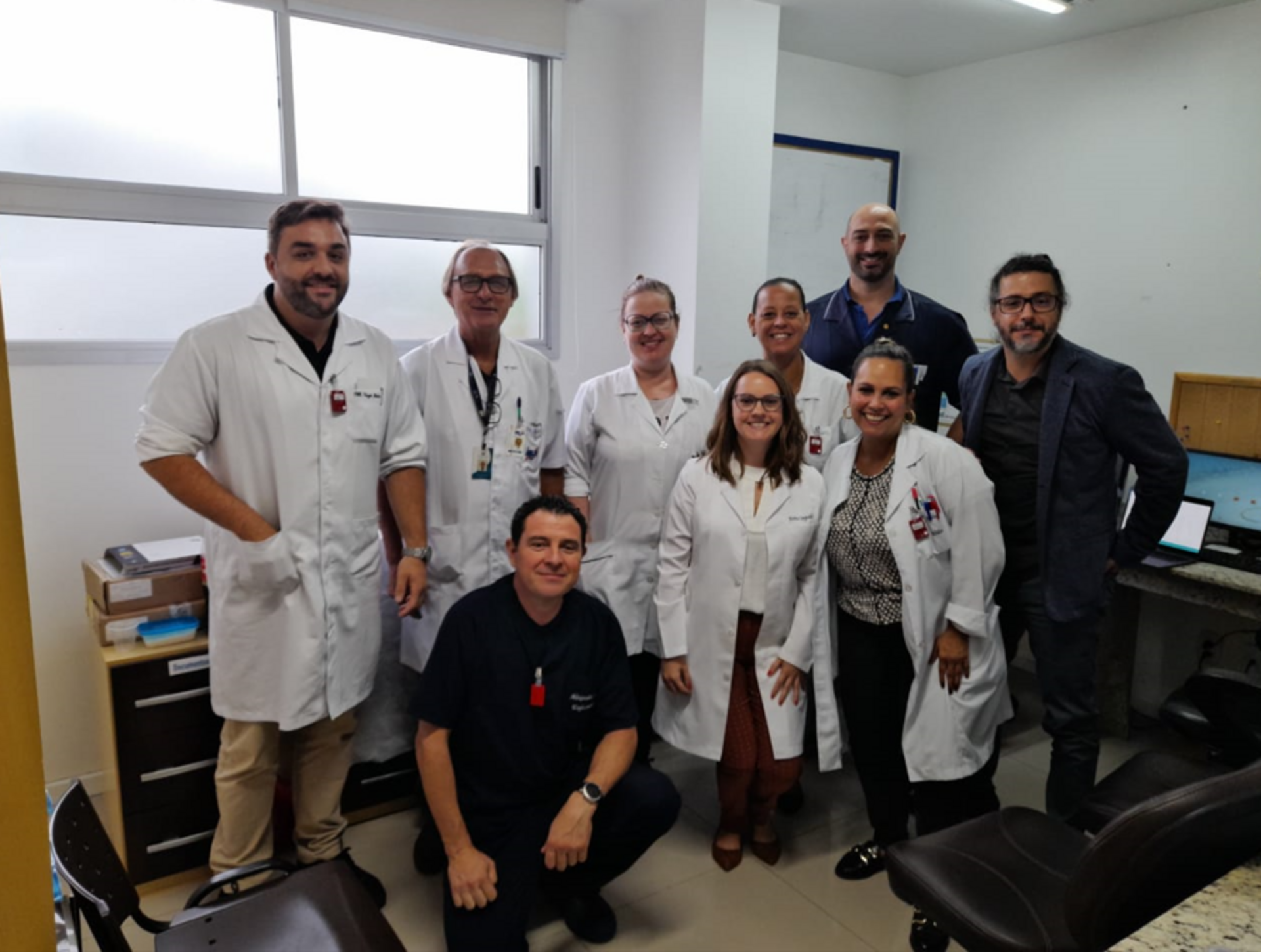 Parte da equipe da radioterapia do HSCU, que está engajada pela arrecadação de votos.