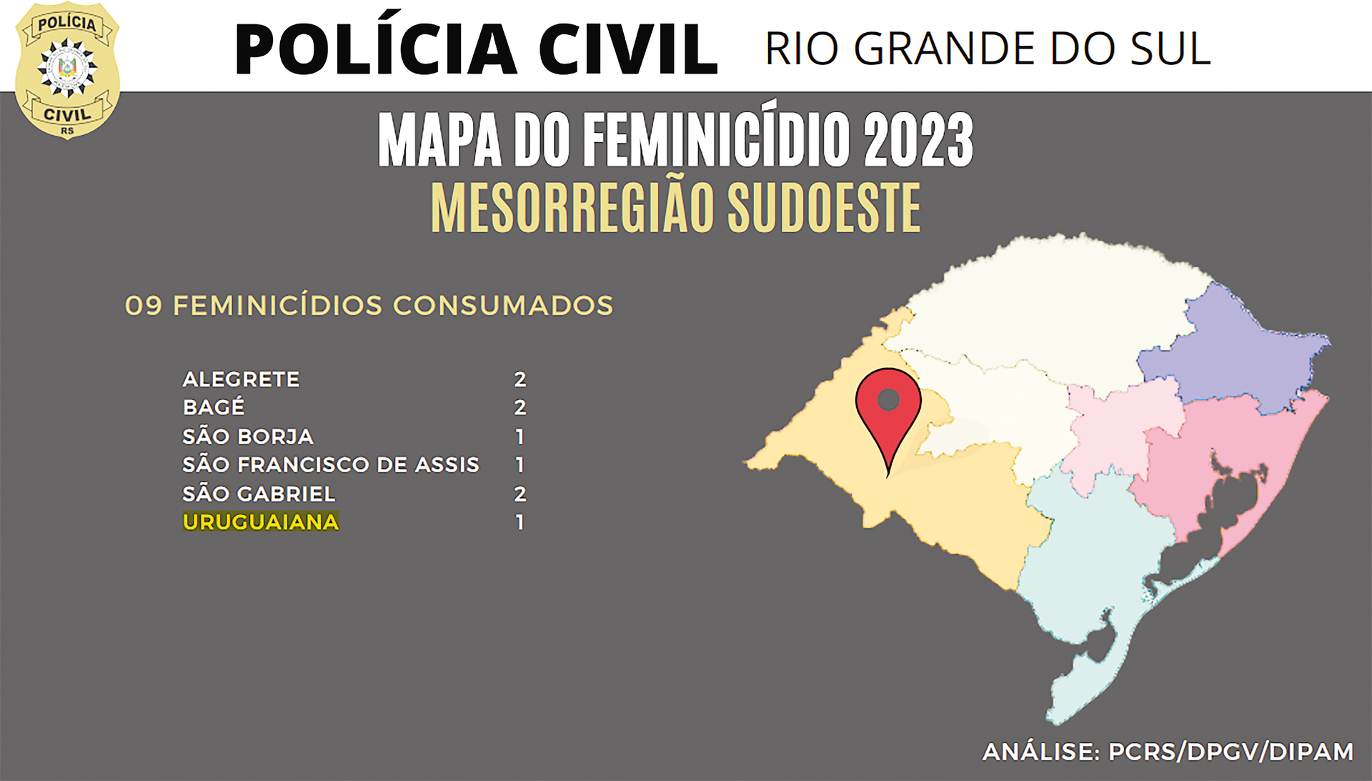 OAB Barro Preto - Estado divulga Mapa dos Feminicídios