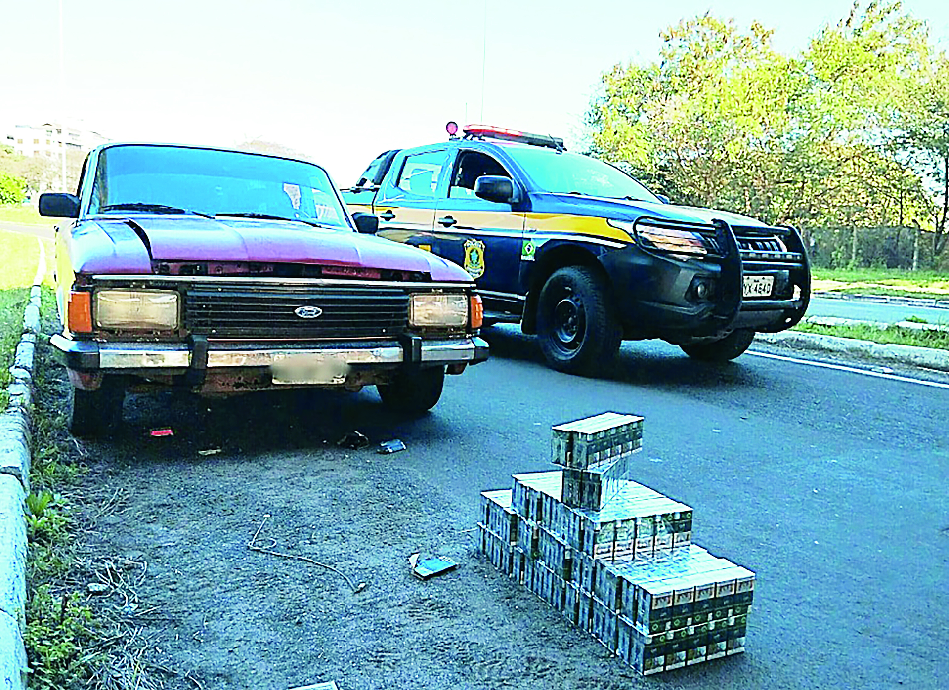 OAB Barro Preto - Homem é preso com contrabando de cigarros na BR 290