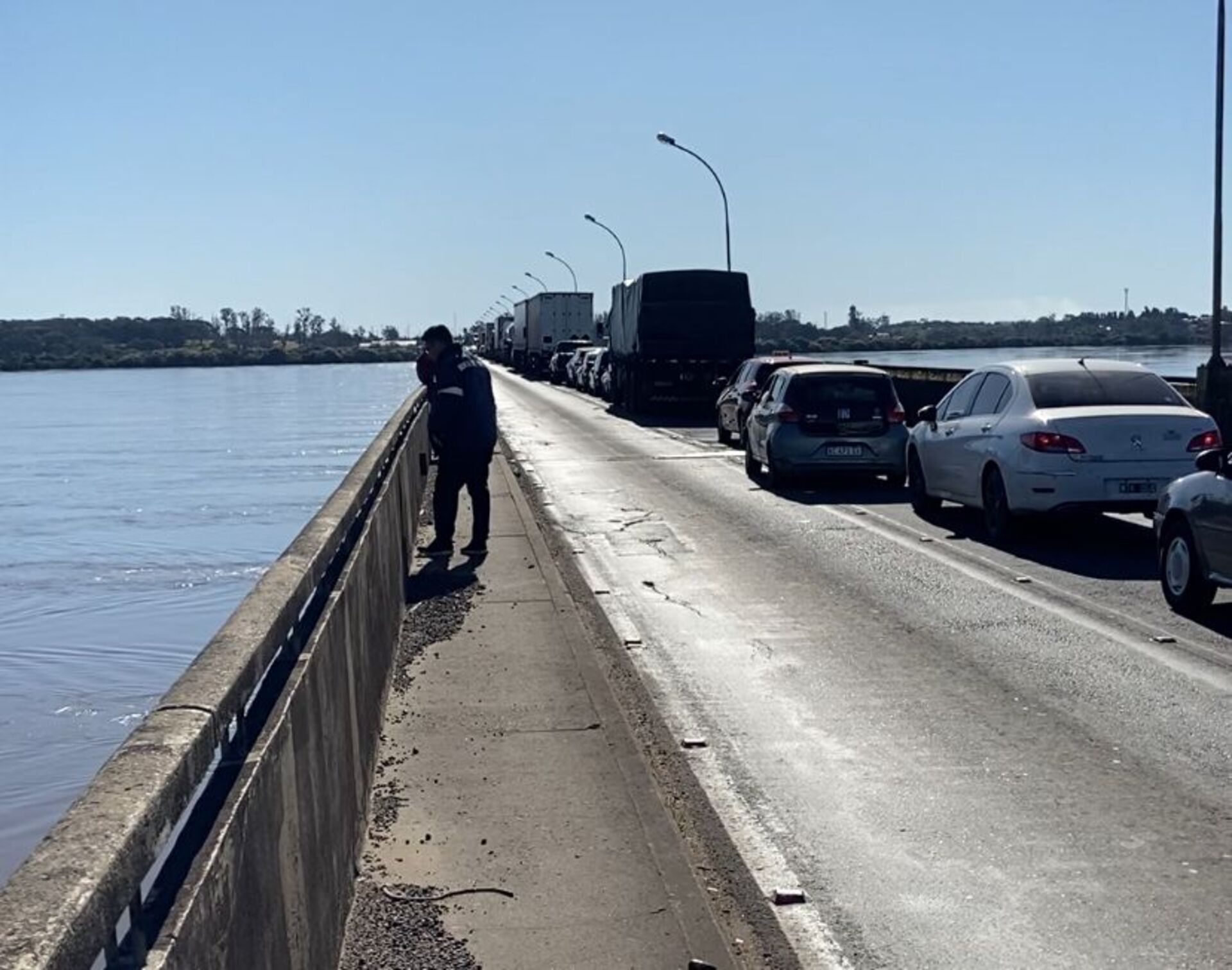 OAB Barro Preto - Ponte Internacional está em meia pista
