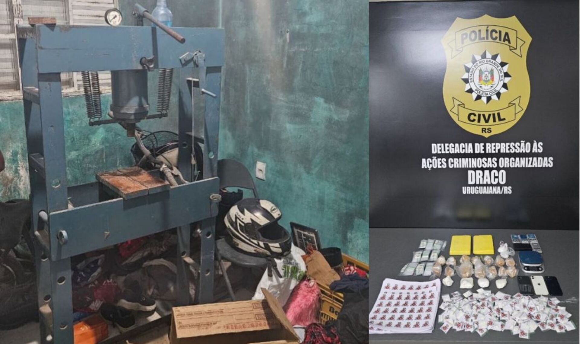 OAB Barro Preto - Polícia Civil desarticula laboratório de drogas em Uruguaiana