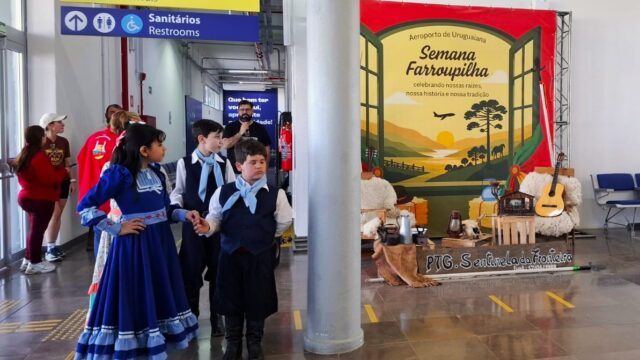 Rubem Berta recebe passageiros com apresentações tradicionalistas